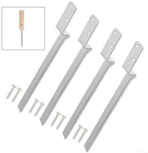 Wood Post Anchor Sleeve Set for Outdoor Swings Quick Fix Without Concrete Required