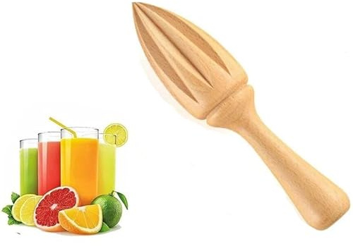 Wooden Citrus Reamer,Handheld Hand Citrus Lemon Juicer,Portable Fruit Squeezer,Kitchen Juicing Tool,Manual Orange Lemon Juice Reamer for Daily Home Bar Cafe Restaurant Use