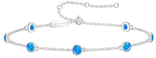 Kristland kvinnor armband armband sterlingsilver platina galvaniserat silver armband med vacker opal party bröllop födelsedag lyx visuell present kvinna