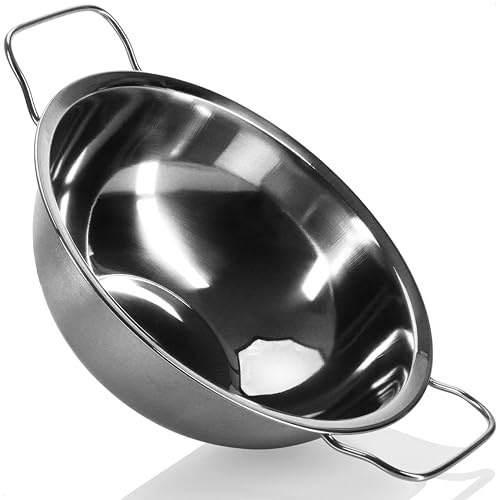 com-four® Rührschüssel aus Edelstahl - multifunktionale Schüssel zum Backen, Teig zubereiten, Schlagen, Verquirlen & Kochen - temperaturbeständig, spülmaschinenfest & langlebig (1 Stück - Ø 23cm)