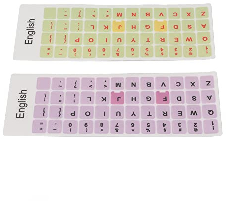BAFOVY Keyboard Stickers, PVC Material, Keycaps Stickers for 10in to 17in Laptop and Desktop Keyboards (D)