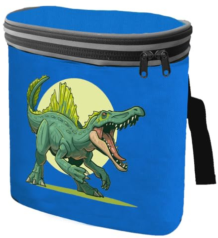 KORVANO Fahrradtasche Lenker Vorne, Lenkertasche, Fahrradkorb Mit Reflektoren Und Dinosaurier Motiv, Geeignet Für Laufrad, Fahrrad, Roller Für Herren Und Damen