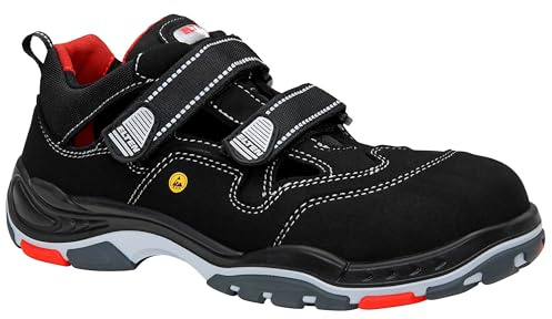 ELTEN Herr Elten Veiligheidsschoenen, för män, spordjup, ljus, svart, plast neus säkerhetssandaler Scott ESD S1P storlek 42, svart, 42 EU