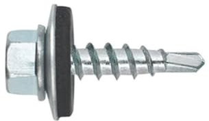 Index afzn144828 – Eingeschränkter Schraube Bohrspitze Abdeckung metal-madera + EPDM p-14 4,8 x 28, 250 Stück