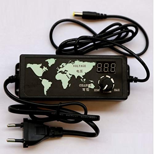 TOP CHARGEUR * Netzteil Netzadapter Ladekabel Ladegerät 3-24V für Einstellbares Netzteil mit Bildschirm DC 3V bis 24V 2.5A 60W mit Digital Display Stecker: 5.5 mm * 2.5 mm