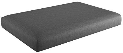 sunnypillow Palettenkissen für Gartenmöbel - Sitzkissen 120x60x15 cm - Palettenauflage für Palettensofa für Haus und Garten - Palettenpolster, Sitzpolster für Palettenmöbel - Kissen Anthrazit