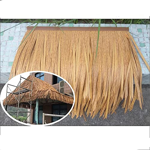 Gzhenh Artificial Thatch Tile, Plastic Thatch Roof Decorative Artificial Straw Farmhouse Fake Straw Thatch Wooden House Pavilion Decorative Weather Resistance Anti-Rot