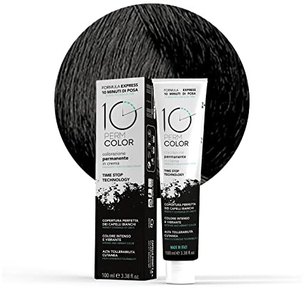 10 Perm, Colorazione a Lunga Durata Express, 6.1 Biondo Scuro Cenere | Tinta per Capelli, Copertura Rapida e Omogenea in 10 Minuti, Colore Brillante, Intenso e Luminoso, 100 ml