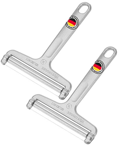 Westmark 2 Coupe-fromages avec Rouleau et Fil de coupe, épaisseur de coupe variable, Acier inoxydable/aluminium, Rollschnitt, Argenté, 710022E3