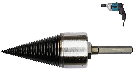 Punta Spaccalegna, Punta da Trapano per Spaccalegna con Manici Esagonale (42 mm), Cono per Vite Spaccalegna per Trapano Elettrico a Mano, Cono per Trapano Spaccalegna Resistente