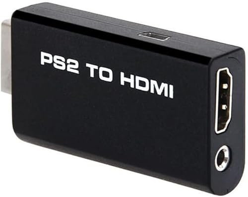 Xingdianfu Convertidor PS2 a HDMI, Adaptador de Audio de vídeo de 3,5 mm de Salida de Audio para Monitor HDTV HDMI