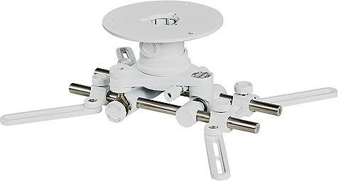 celexon universal Beamer-Decken-Halterung MultiCel OMG-1000 LuxusLine weiß | Schwenk- & neigbarer Projektor-Halter mit 360° Rotation und 13,5cm oder 28,5cm bis max. 43cm Deckenabstand | max. 30Kg