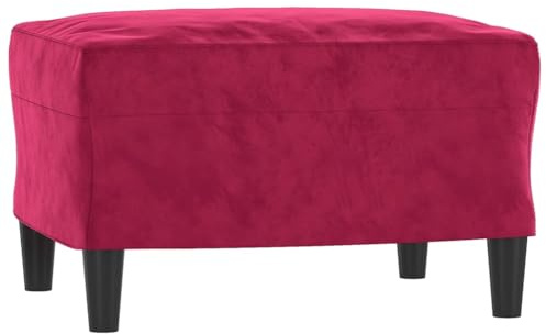 vidaXL Fotpall vinröd 60x50x41 cm sammet