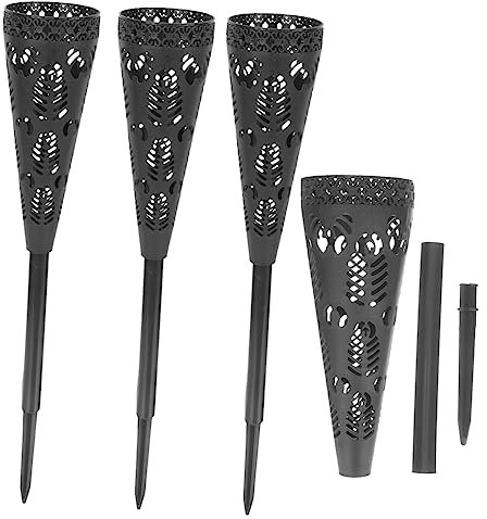 GRIRIW 4piezas Jarrón De Sacrificio De Plástico para Cementerio con Soporte para Flores Artificiales Macetero para Césped Jarrón Hueco para Tumbas Adecuado para Decoración Funeraria