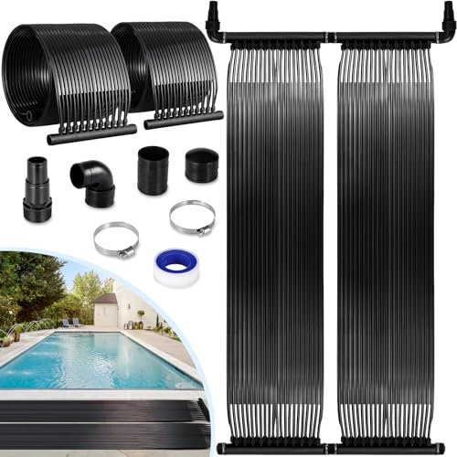 LIFERUN Collettore Solare per Piscina 600x75 cm, Riscaldatore per Piscina, Piscina da 4.5 ㎡ Fino a 24000 Litri di Contenuto d'Acqua, Tappetino riscaldante Solare, Tappetino riscaldante Solare