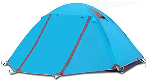 Campingzelt, Campingzelt, 2-Personen-Familienzelt, Doppellagiges Outdoor-Zelt, wasserdicht, Winddicht, UV-Schutz, für alle Jahreszeiten, Wandern, Strand, Outdoor