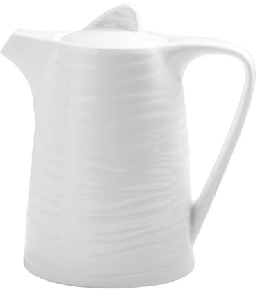 Holst Porzellan MD 390 Porzellan Tischkanne 0,95 l Melody Weiß 11,3 x 11,3 x 17,5 cm 1 Stück | 11,3 x 11,3 x 17,5 cm