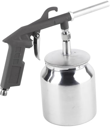 Sandstrahler Luftspritzpistole Set, Sandstrahlen für Luftkompressor, Sandstrahlpistole Druckluft mit Aluminiumtopf Druckgusslegierung Gehäuse zum Schleifen Polieren Rostentfernung