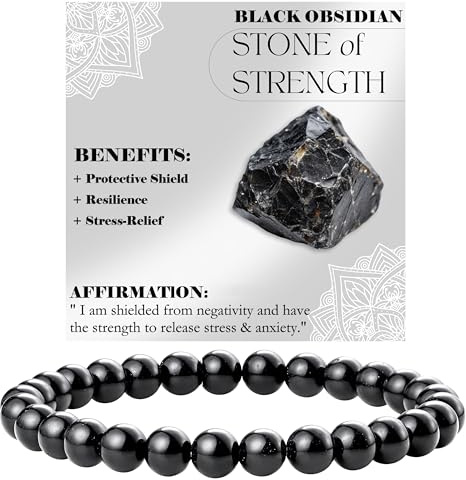 Bivei Perlenarmband für Frauen 6mm Halbedelstein dehnbarer elastischer Schmuck Yoga Geschenke