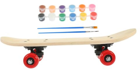 BELLIFFY Blank DIY Skateboard Mit Rädern Unbemaltes Junge Mädchen-Skateboard Zum Bemalen Doppelseitiges Holzdeck Für Graffiti Und Kreatives Street Skaten