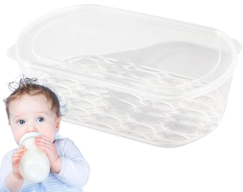 Contenedor de almacenamiento de leche materna, de almacenamiento de leche materna,Recipiente apilable de almacenamiento para leche materna | Contenedores organizadores transparentes, sellados