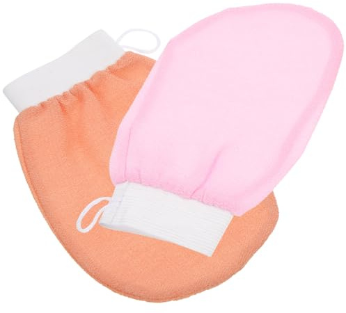 IWOWHERO 2pièces De Douche Réutilisables Pour Exfolier La Peau Mitaines De Bain Pour Nettoyage De Douche Pour Peau