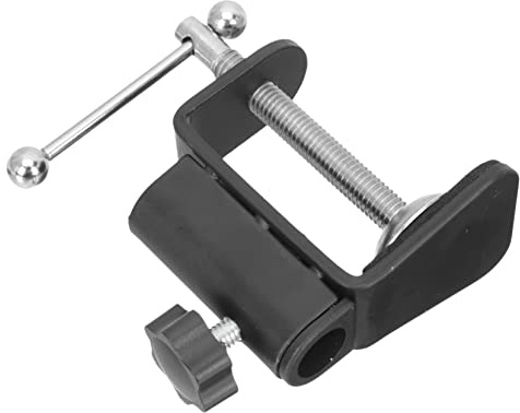Mikrofonhalterung aus Aluminiumlegierung mit Schwerer Tischklemme | Tischanwendungen und Öffentliche Veranstaltungen, Schützende Schraube, Schwarz, ABS und Aluminiumlegierung