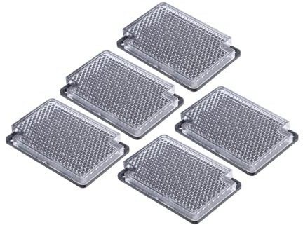 SEWACC 5pièces Panneau Réflecteur de Remplacement Panneau Rétroréfléchissant pour Systèmes Photoélectriques Lot pour Chantiers de Construction et Sécurité des Véhicules