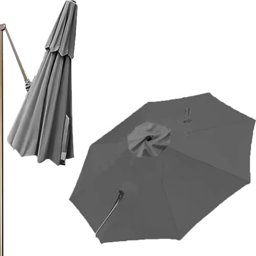 QSPNVFB 300cm Rond Auvent De Parasol Déporté 8 Baleines Toile De Rechange Pour Parasol De Piscine Jardin, Couverture De Rechange Pour Parapluie Déporté