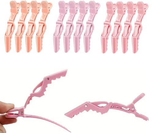 12 Stück Krokodil-Haarspangen, Abteilklammern Friseur, Hair Clips for Women