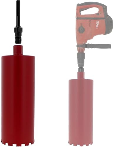 Couronne diamant Ø 162 mm avec adaptateur perceuse et perforateur SDS-max