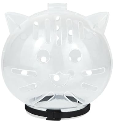 Transparenter Katzenmaulkorb, Verstellbarer Atmungsaktiver Beißschutz, Verstellbarer Kätzchen-Astronautenhelm, Verhindert Lecken, Beißen,