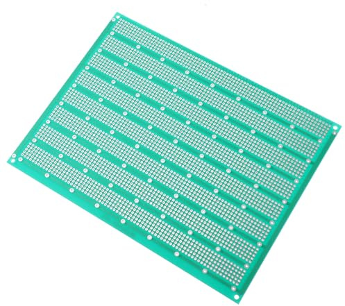 OSALADI Carte de Circuit Imprimé Simple Face 15X20 CM Verte Planche de Prototypage Perforée Multifonction Accessoire de Circuit pour Soudure et Projets Électroniques DIY
