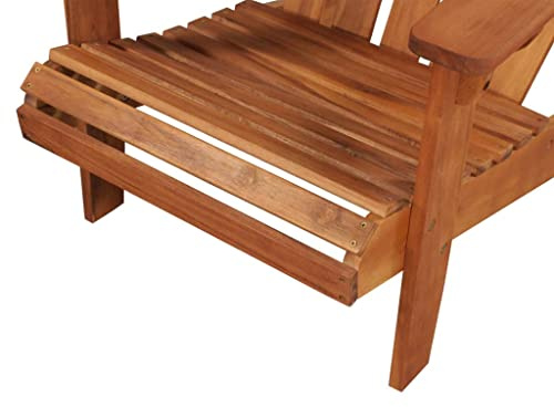 zylophax Adirondack-Gartenstuhl Akazienholz Massiv mit Naturöl, wetterfest, ergonomisch, 69,5x87x91 cm, Gartensessel mit Armlehne für Terrasse Balkon, Outdoor Stuhl robust und pflegeleicht