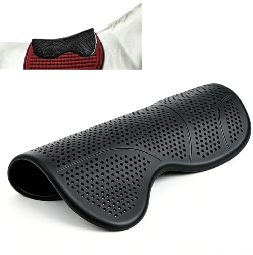 CISSIYOG Almohadilla de Silla Gel Caballo, 52,5 x 42,5 cm, Antideslizante | Amortiguadora, Pad de Silla para Equitación, Accesorio para Silla y Sudadero, Distribución de Presión en el Dorso del Caballo