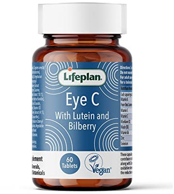 Lifeplan Eye 'C' with Lutein Bilberry & Zinc Capsules x 60. Helps Maintain Healthy Eyes