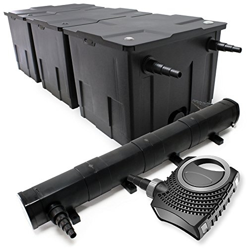Set: Organiskt dammfilter 90 000 l 72 W UVC dammklarare 80 W dammpump