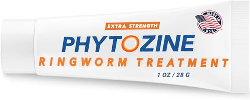 PHYTOZINE Anti Fungal Cream for Skin with 1% Tolnaftate - Ringworm Treatment for Humans - Effective Athletes Foot Treatment Cream - Nourished by 15+ Natural Oils & Botanicals - Made in USA - 1 oz