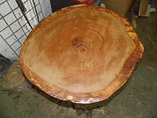 KJR Holzmanufaktur Baumscheibe, Holzscheibe,ca. 65-70x5 cm, Tischplatte, Eiche, geschliffen, geölt, Wurmeiche, Alteiche