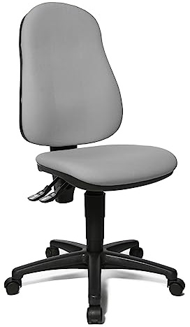 Topstar Point 60, Bürostuhl, Schreibtischstuhl, Stoff, Hellgrau, 54 x 47 x 109 cm | Made in Germany | Ergonomisch | Drehstuhl, Schreibtischstuhl | höhenverstellbar | Geprüfte Sicherheit nach GS-Intertek