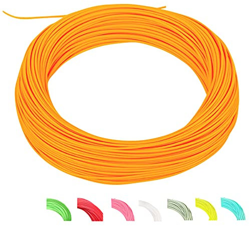 MAXIMUMCATCH Fliegenschnur für Forelle Weight Forward Schwimmende Fliegenfischen Schnur 5 Farbe in 1F-10F (Orange, WF4F)