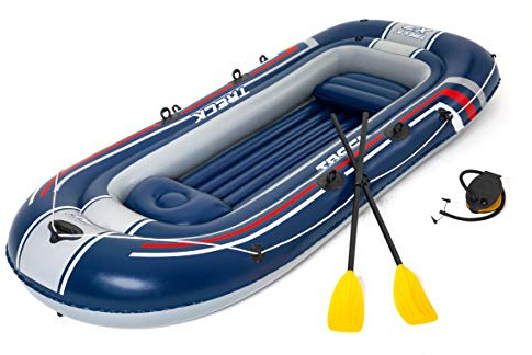 Bestway Hydro-Force uppblåsbar gummibåt set Treck x 3 för 3 personer 1 barn 307 x 126 x 39 cm