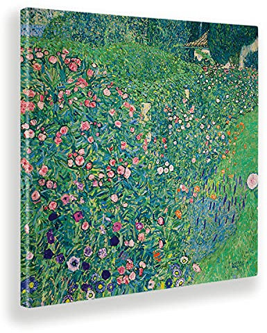 Giallobus - Gemälde - Gustav Klimt - Italienischer Garten - Leinwand mit Standardrahmen - 100x100 - Bereit zum Aufhängen - Moderne Gemälde für zu Hause