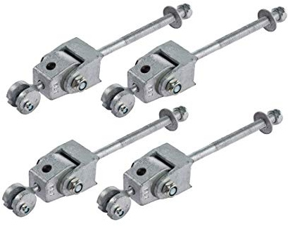 Gartenwelt Riegelsberger Premium Schaukelhaken 60–140 mm 4 Stück | Zum Durchschrauben für Balken | Feuerverzinkter Stahl | Für öffentliche Bereiche