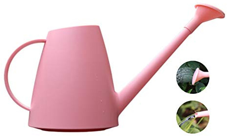 LOYUYU Tanque de Agua de PláStico 1.8L Planta PequeñA, Ligera y Encantadora de JardíN Interior y Exterior, Tanque de Agua con Ducha Rosa