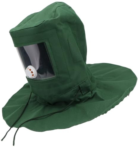 UKCOCO Buse Sablage De Sablage Casque Sand Sauleuse Sandvas Sandblaster Sandblaster Masques Anti- Poussière Anti- Vent Anti- Poussière Cagoule De Ventilée