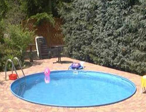 Poolprofi Stahlwandbeckenset Baja ø 3,50m x 1,20m Tiefbeckenset Folie 0,6mm blau'