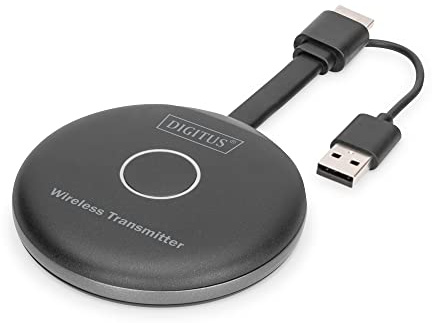DIGITUS Click & Present Pro – HDMI-Transmitter zur Erweiterung von DS-55317 | HDMI-Sender Einheit – Keine Treiber erforderlich – Echtes Plug and Play – Schwarz