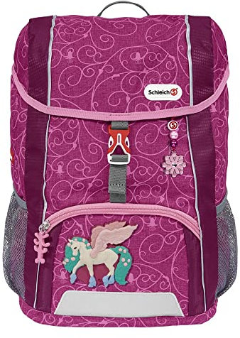 Step by Step Rucksack-Set Kid Schleich® „Blütenpegasus“, rosa, mit Sitzkissen, ergonomischer Mini-Ranzen mit höhenverstellbarem Brustgurt, für Kindergarten, Vorschule und Freizeit, 13 l
