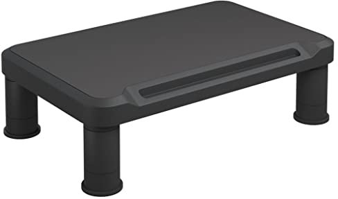vidaXL Soporte para Monitor Pantalla Plataforma Almacenamiento Elevador Alta Ajustable Oficina Trabajo Portátil Sobremesa Base Oficina Negro
